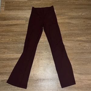 Maroon Lululemon Flare Leggings